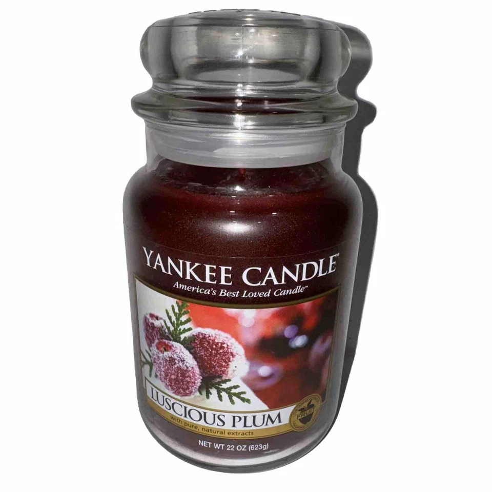 Yankee Candle Luscious Plum 22 Oz Candle White Label - Image 1 of 4