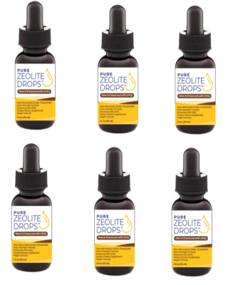 6 Zeólitas Liquificadas Extra Strength Desintoxicação Natural para Mente e Corpo PUROS - Imagem 1 de 3