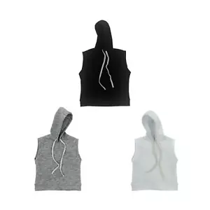 1/12 Scale Men Figure Sleeveless Hoodie Handmade Doll Clothes Fashion Dolls - Picture 1 of 10