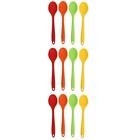 12 Pcs Silicone Spoon Coffee Stirring Tablespoon Lightweight Soup Spoons