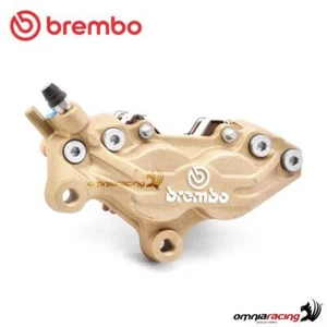 Pinza freno frente axial izquierda Brembo P4 30/34F SX oro 65mm - Picture 1 of 10