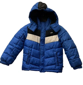 CB Sports Little Boys Blue Puffer Hoodie Jacket Size 5/6 - Picture 1 of 5