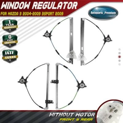 4 Power Window Regulator without Motor for Mazda 3 2004-2009 3Sport Front & Rear - Image 1 of 4