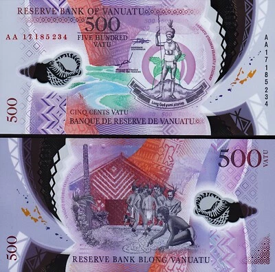 Vanuatu 500 Vatu 2017, UNC, Polymer, P-18, Prefix AA - Image 1 of 3