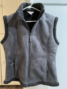 Nina Capri Damen Weste grau Sherpa gefüttert Wildlederimitat Größe M gebraucht - Bild 1 von 4