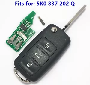 Clé générique Vw Golf 6 VI Touran Tiguan Polo T5 Scirocco EOS Sharan 5K0837202Q - Foto 1 di 3