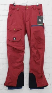 Quiksilver Utility Shell Snowboard Pants Men's Large Ruby Wine New - Picture 1 of 2