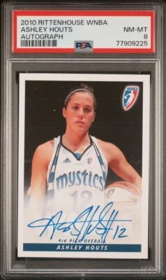 2010 Rittenhouse WNBA Ashley Houts Rookie Autograph PSA 8 Georgia Bulldogs - Image 1 of 2
