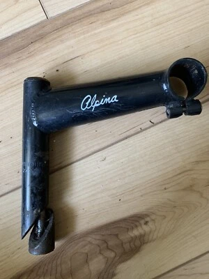 Vintage Alpina 22.2 x 25.4 x 120 Degree Black Quill Stem - Image 1 of 3