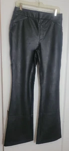 New SPANX FAUX LEATHER Black Flare PANTS, Size XL Pull-On - Picture 1 of 8