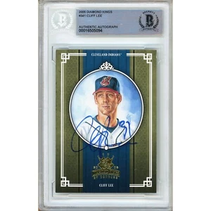 2005 Diamond Kings #341 Cliff Lee Signed Card AUTO Beckett BAS Slabbed Indians - Picture 1 of 5