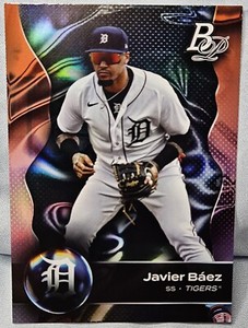 2023 BOWMAN PLATINUM Javier Baez #19 Baseball Detroit Tigers Baseball Card 