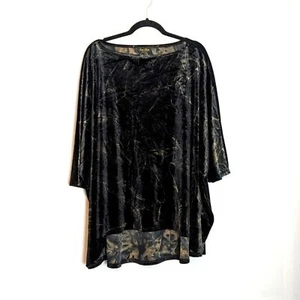 Jantie Design Crushed Velvet Tunic Asymmetrical Lagenlook Witchy Art to Wear 3X - Picture 1 of 7