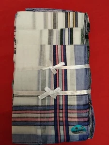 12 Mens Handkerchiefs Hankies Hanky Cloths Blend 13" by 12.5"  Una Dozen M225 - Picture 1 of 3