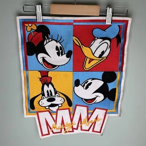 Vintage Disney Mickey Mouse Giant Patch Mickey Minnie Goofy Donald Duck - Picture 1 of 4