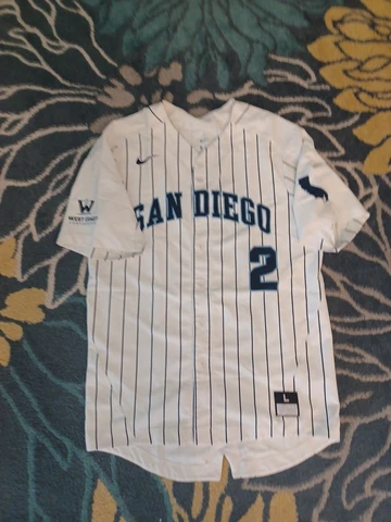 San Diego Toreros Nike Team Game Jersey - Baseball Men's Sz LARGE #2 TEAM ISSUED Cover