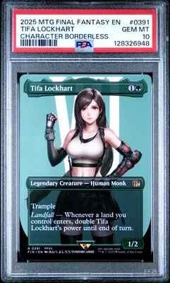 2025 MTG FINAL FANTASY CHARACTER BORDERLESS #0391 TIFA LOCKHART PSA 10 - Image 1 of 2