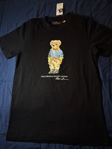 Polo Ralph Lauren Herren Gr. Small T-Shirt Bear Design Schwarz 100% Baumwolle - Bild 1 von 6