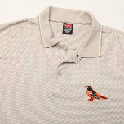 Baltimore Orioles Shirt Mens 2XL Beige MLB Baseball Nike Polo Short Sleeve - Image 1 of 4
