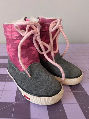 See Kai Run с подкладкой кроссовок ботинки розовый черный осени зимы детей ясельного возраста Baby размер 4 - Изображение 1 из 4