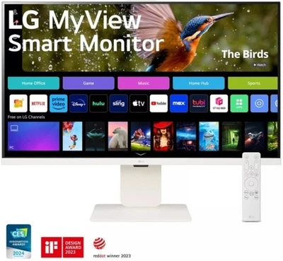 LG MYVIEW 32SR83U-W 32" | SMART | 4K ULTRA HD 2160P | 5ms | IPS Monitor_White - Image 1 of 4