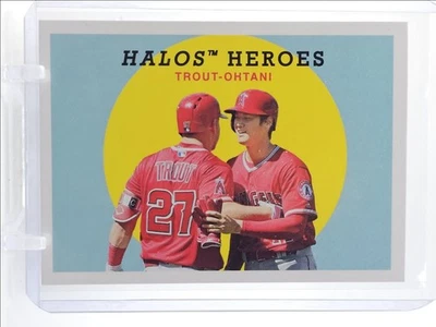 MIKE TROUT SHOHEI OHTANI 2018 TOPPS ARCHIVES HALOS HEROES B RC Q0M-520 - Image 1 of 2