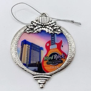 Guitarra Hard Rock Hotel & Casino Tulsa Árbol de Navidad Adorno en Forma de Metal Pesado - Imagen 1 de 5