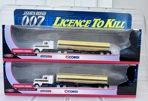 2 Corgi James Bond 007 Kenworth tankers. TY07201 Licence To Kill 1/64 Scale - Picture 1 of 9