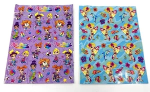 Vintage Lisa Frank 90er 2 VOLLE BLÄTTER ALLE STARS & Delphin Surfer Aufkleber 86 Sticker - Bild 1 von 8