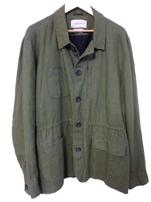 Oliver Spencer Men’s Linen Jacket Green 44" Chest Single Breasted Smart Casual - image 1 of 4