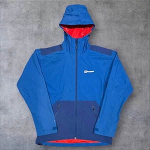 Mens Blue Berghaus Hydroshell Lightweight Hooded Waterproof Jacket (Size M) S627 - Picture 1 of 8