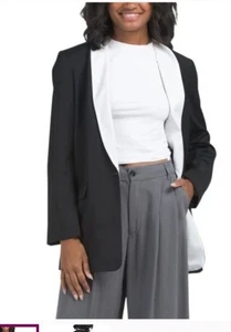 Neu mit Etikett Equipment Femme Quincy 475 $ Größe 10 naturweiß Finsternis Jacke Wollblazer - Bild 1 von 5