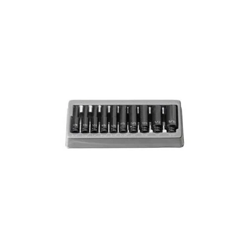 Grey Pneumatic 9710D 10 Piece 1/4 Surface Drive Deep Length Fractional Set - Image 1 of 1