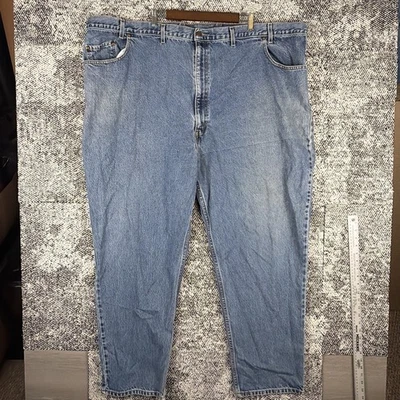 Vintage Levis 545 Brown Tab Loose Fit Blue Jeans 56 X 32 (FITS 55 X 32) Tapered - Image 1 of 4