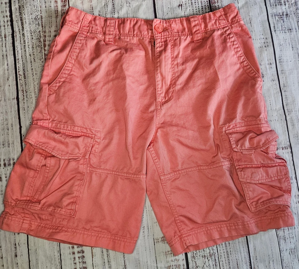 American Rag CIE Coral Cargo Shorts Men’s 34 Y2K Style Cotton Casual Pockets - Image 1 of 4
