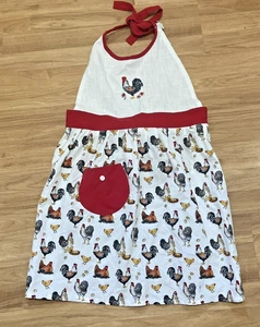 NEW Farmhouse Chicken Cotton Bib Apron Pocket Adjustable Strap - Picture 1 of 6