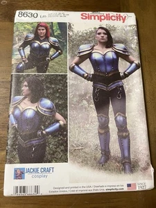 Simplicity Costume Pattern 8630 Ms COSPLAY Warrior Woman ~ Armor Sz 16-24 - Picture 1 of 2