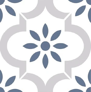 Bodenfliese Feinsteinzeug Casablanca Asolo 20x20 cm weiß-blau Fliese Fliesen - Bild 1 von 2