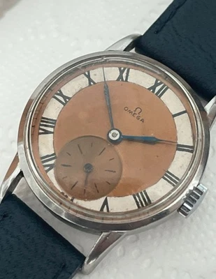 Reloj Omega Militar Hombre Segunda Guerra Mundial Número Romano Desde 1943, Hecho en Suiza Sub Segundos Foto 1 de 4