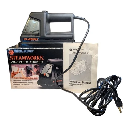 Herramienta de pelado de papel tapiz Black and Decker Steamworks 1200 FUNCIONA con caja y manual Foto 1 de 4