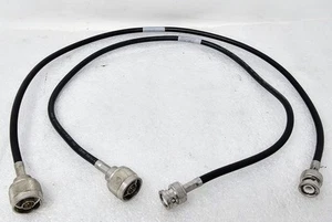 2x kabel koncentryczny Suhner RG 223/U 50 Ohm 23" BNC na wtyczkę typu N P/N: 19B801454P19 - Zdjęcie 1 z 5