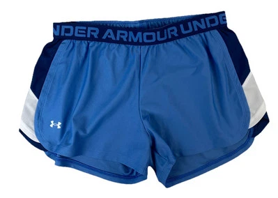 Under Armour women's blue athletic shorts 3" inseam size L no pockets - Image 1 of 4