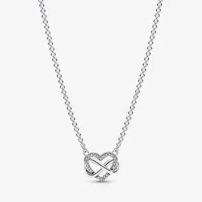 正品潘多拉吊坠项链,闪闪发光的无限。 Heart #3929666C01 — 第 1/3 张图片