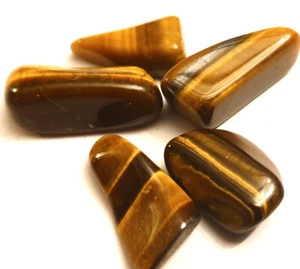 5 piedras tumblares ojo de tigre cristales de 12-25 mm al por mayor terapeutas Reiki chakra A - Imagen 1 de 1