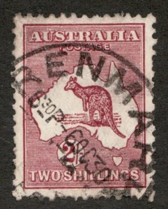 1929 Australia Sc# 99 - Two Shillings, "Roo" Kangaroo & Map - Used stamp Cv$17 - Picture 1 of 1