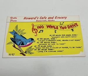 Bancroft Idaho ID Laff Gram for Howard’s Cafe & Grocery Vintage Postcard Comic - Picture 1 of 2