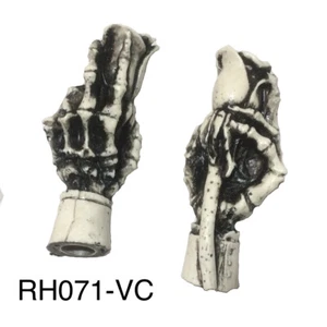 2 Rose in Hand Skeleton Valve Caps Motorcycle Bicycle Harley Rat Rod Made in USA - Picture 1 of 12