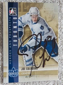 Toronto Maple Leafs Joe Colborne Signed 2011/12 ITG H&P Marlies Card Auto - Foto 1 di 1
