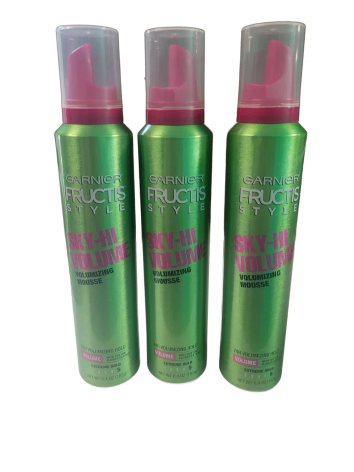 Лот из 3 Garnier Fructis стиль Sky-Hi объем объема мыши экстремальный держать 5 новый - Изображение 1 из 3