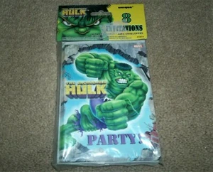 DER UNGLAUBLICHE HULK neue PARTYEINLADUNGEN Geburtstag PARTYZUBEHÖR Marvel Helden - Bild 1 von 2